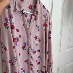 Express Floral Long Sleeve Blouse